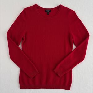 100% Cashmere Charter Club Luxury Women's Small Red Crew Neck Sweater